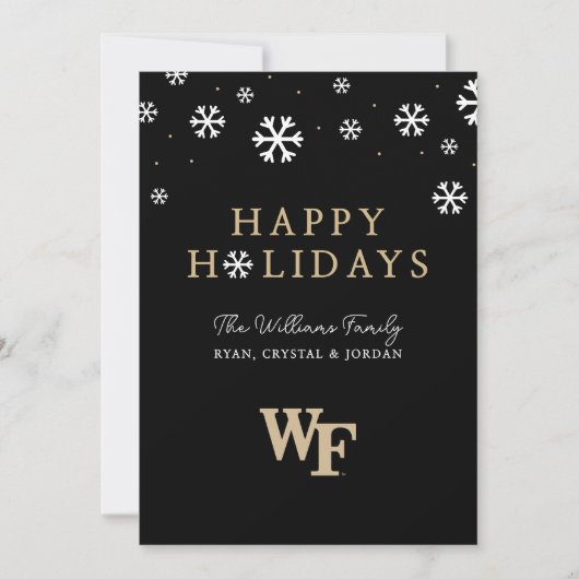 Cartes Pour Fêtes Annuelles Université Wake Forest | WF (Devant)