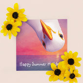 Cartes Pour Fêtes Annuelles Upside down Seagull, personnalisable