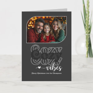 Cartes Pour Fêtes Annuelles Urban Chic Cosy Vibes Retro Photo de Noël