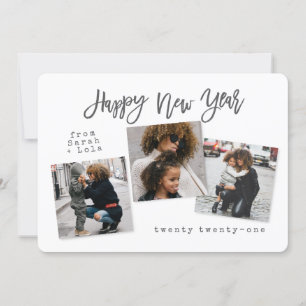 CARTES POUR FÊTES ANNUELLES URBAN MODERN HAPPY NEW YEAR (UNICORN)
