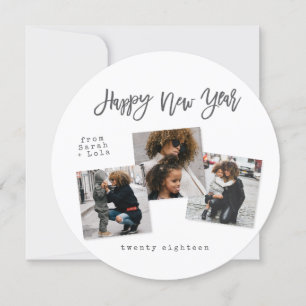 CARTES POUR FÊTES ANNUELLES URBAN MODERN HEUREUX NOUVEL AN