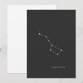 Cartes Pour Fêtes Annuelles Ursa Major, Constellation 'The Plow' (Devant / Derrière)