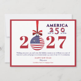 Cartes Pour Fêtes Annuelles US Constitution "We the People" America 250 - 2027