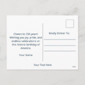 CARTES POUR FÊTES ANNUELLES USA 250 (Dos)