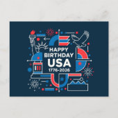 CARTES POUR FÊTES ANNUELLES USA 250 (Devant)