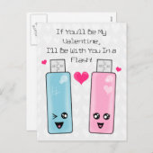 Cartes Pour Fêtes Annuelles USB Flash Drive Love (Devant / Derrière)