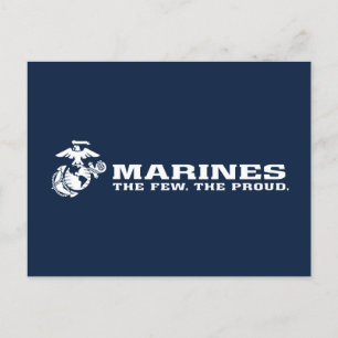 Cartes Pour Fêtes Annuelles USMC Les rares Logo Fiers - Blanc