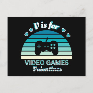 Cartes Pour Fêtes Annuelles V pour jeux vidéo pas pour la Saint-Valentin - Drô