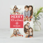 Cartes Pour Fêtes Annuelles Vacances 4- Collage photo (Debout devant)