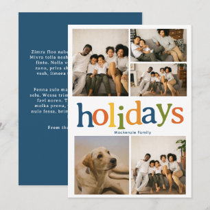 Cartes Pour Fêtes Annuelles Vacances Amusantes Brillantes Noël Photo Personnal