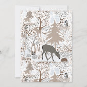 Cartes Pour Fêtes Annuelles Vacances Animaux des bois (Devant)