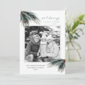 Cartes Pour Fêtes Annuelles Vacances Aquarelle Pine MERRY TOUT Photo (Debout devant)