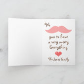 Cartes Pour Fêtes Annuelles Vacances au lait mou Mustache (Intérieur)