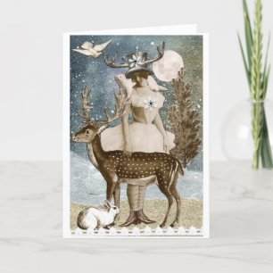 Cartes Pour Fêtes Annuelles Vacances avec amis Solstice Salutations