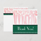 CARTES POUR FÊTES ANNUELLES VACANCES AVEC ART DÉCO (Devant / Derrière)