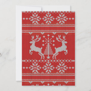 Cartes Pour Fêtes Annuelles Vacances Blanc Knit Ugly Sweater Style décoration