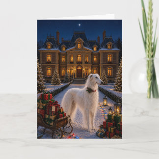 Cartes Pour Fêtes Annuelles Vacances Borzoï 