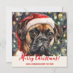 Cartes Pour Fêtes Annuelles Vacances Chiens de boxe personnalisés