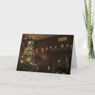 Cartes Pour Fêtes Annuelles Vacances coloniales primitives de Noël de pays