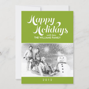 Cartes Pour Fêtes Annuelles Vacances Contemporaines Vert Clair