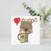 Cartes Pour Fêtes Annuelles Vacances d'amour de cacao d'ours (Debout devant)