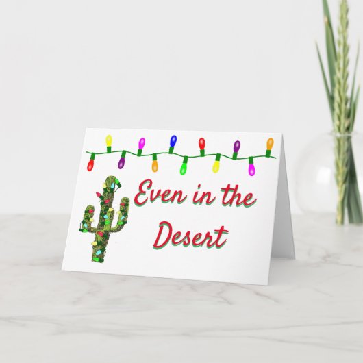 Cartes Pour Fêtes Annuelles Vacances dans le désert (Devant)