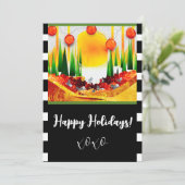 Cartes Pour Fêtes Annuelles Vacances dans les Pins! (Debout devant)