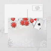 Cartes Pour Fêtes Annuelles Vacances de casino (Devant / Derrière)