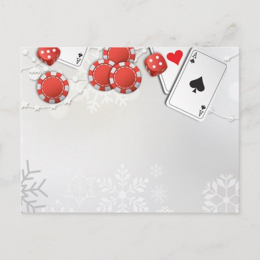 Cartes Pour Fêtes Annuelles Vacances de casino (Devant)