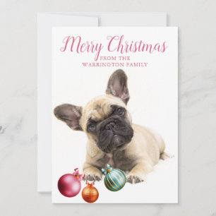 Cartes Pour Fêtes Annuelles Vacances de chien personnalisées Bouledogue fran