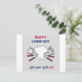 Cartes Pour Fêtes Annuelles Vacances de Fête du travail (Debout devant)