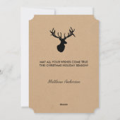 Cartes Pour Fêtes Annuelles Vacances de forêt de bouleau de cerfs communs de (Dos)