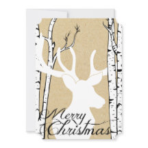 Vacances de forêt de bouleau de cerfs communs de