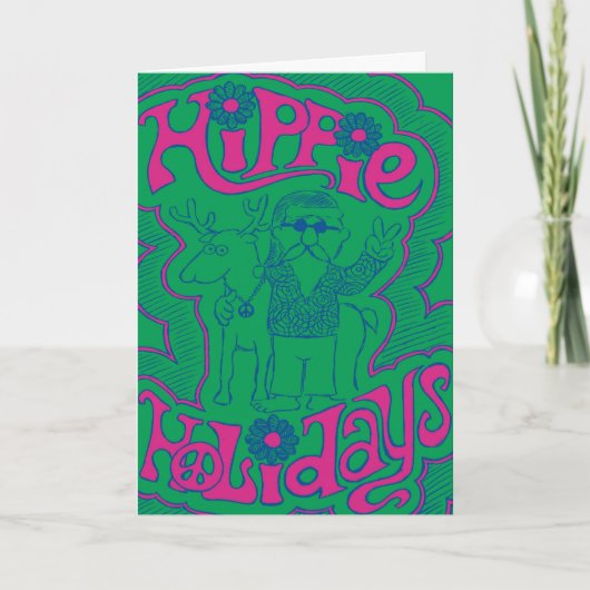 Cartes Pour Fêtes Annuelles Vacances de hippie (Devant)