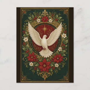 Cartes Pour Fêtes Annuelles Vacances de la colombe paisible