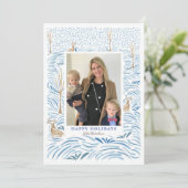 Cartes Pour Fêtes Annuelles Vacances de neige à Woodland (Debout devant)