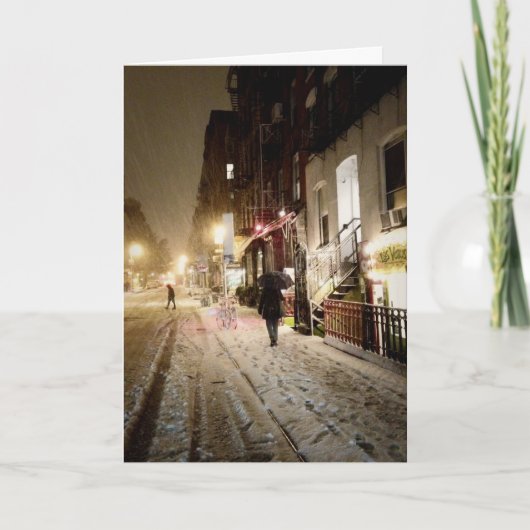 Cartes Pour Fêtes Annuelles Vacances de Noël à New York (Devant)