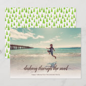 Cartes Pour Fêtes Annuelles Vacances de Noël à Sand Beach (Devant / Derrière)