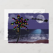 Cartes Pour Fêtes Annuelles Vacances de Noël Ocean Moon (Devant / Derrière)