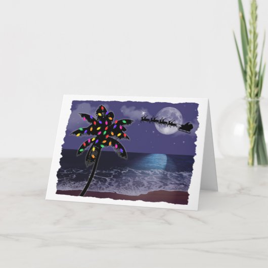Cartes Pour Fêtes Annuelles Vacances de Noël Ocean Moon (Devant)