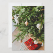 Cartes Pour Fêtes Annuelles Vacances de Noël Script centré sur trois photos (Dos)