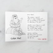 Cartes Pour Fêtes Annuelles Vacances de Noël tropicales à Père Noël Beach (Intérieur)