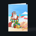 Cartes Pour Fêtes Annuelles Vacances de Noël tropicales à Père Noël Beach<br><div class="desc">Personnalisez votre propre carte de Père Noël pour un enfant que vous aimez pour Noël ou l'été ! Père Noël se trouve sur la plage qui s'allonge ! Faites-leur sentir spécial avec des mots encourageants de l'homme joyeux lui-même. La carte contient un poème préécrit de Père Noël. Vous pouvez garder...</div>