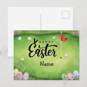 Cartes Pour Fêtes Annuelles Vacances de Pâques de golf pour golfeur