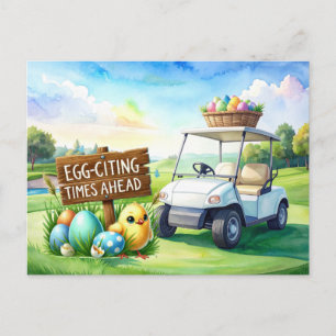 Cartes Pour Fêtes Annuelles Vacances de Pâques de golf sur terrain de golf