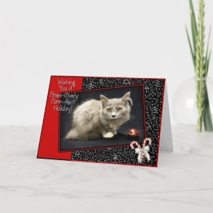 Cartes Pour Fêtes Annuelles Vacances de Ronronnement-fect de Pattes-itively !
