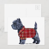 Cartes Pour Fêtes Annuelles Vacances de Terrier de cairn (Devant / Derrière)