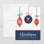 Cartes Pour Fêtes Annuelles Vacances des cavaliers | de la Virginie (Devant / Derrière)