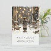 Cartes Pour Fêtes Annuelles Vacances d'hiver enchantées (Debout devant)