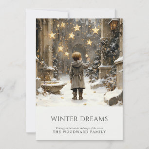 Cartes Pour Fêtes Annuelles Vacances d'hiver enchantées